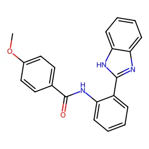 N-(2-(1H-benzo[d]imidazol-2-yl)phenyl)-4-methoxybenzamide structure