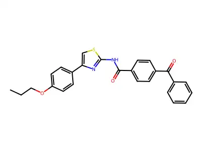 4-benzoyl-N-[4-(4-propoxyphenyl)-1,3-thiazol-2-yl]benzamide structure