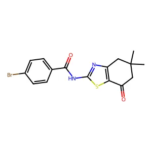 4-bromo-N-(5,5-dimethyl-7-oxo-4,5,6,7-tetrahydro-1,3-benzothiazol-2-yl)benzamide structure