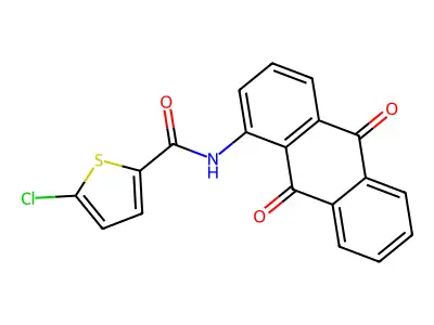 5-chloro-N-(9,10-dioxo-9,10-dihydroanthracen-1-yl)thiophene-2-carboxamide structure