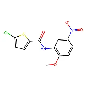 5-chloro-N-(2-methoxy-5-nitrophenyl)thiophene-2-carboxamide structure