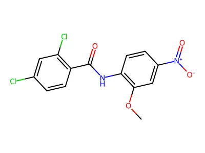 2,4-dichloro-N-(2-methoxy-4-nitrophenyl)benzamide structure