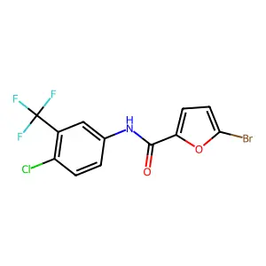 5-bromo-N-[4-chloro-3-(trifluoromethyl)phenyl]furan-2-carboxamide structure