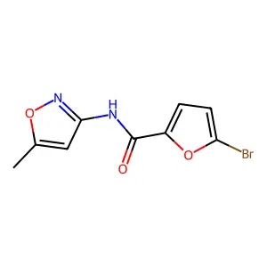 5-bromo-N-(5-methyl-1,2-oxazol-3-yl)furan-2-carboxamide structure