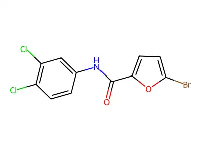 5-bromo-N-(3,4-dichlorophenyl)furan-2-carboxamide structure