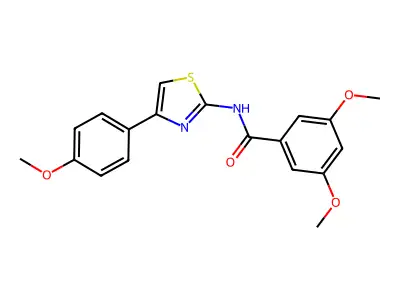 3,5-dimethoxy-N-[4-(4-methoxyphenyl)-1,3-thiazol-2-yl]benzamide structure