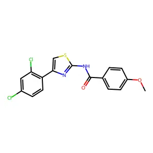 N-[4-(2,4-dichlorophenyl)-1,3-thiazol-2-yl]-4-methoxybenzamide structure