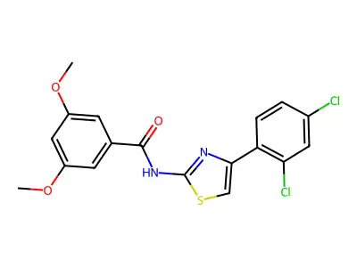 N-[4-(2,4-dichlorophenyl)-1,3-thiazol-2-yl]-3,5-dimethoxybenzamide structure
