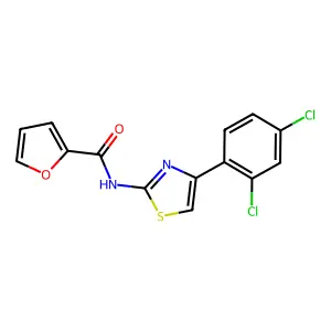 N-[4-(2,4-dichlorophenyl)-1,3-thiazol-2-yl]furan-2-carboxamide structure