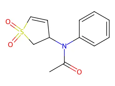 N-(1,1-dioxido-2,3-dihydrothiophen-3-yl)-N-phenylacetamide structure
