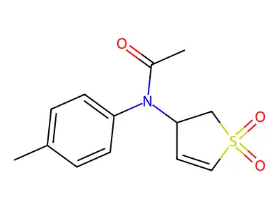 N-(1,1-dioxo(3-2,3-dihydrothienyl))-N-(4-methylphenyl)acetamide structure