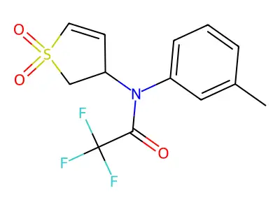 N-(1,1-dioxido-2,3-dihydrothiophen-3-yl)-2,2,2-trifluoro-N-(m-tolyl)acetamide structure