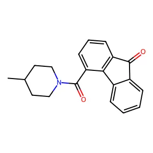 4-(4-methylpiperidine-1-carbonyl)-9H-fluoren-9-one structure