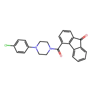 4-[4-(4-Chlorophenyl)piperazine-1-carbonyl]fluoren-9-one structure