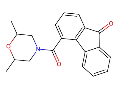 4-(2,6-dimethylmorpholine-4-carbonyl)-9H-fluoren-9-one structure