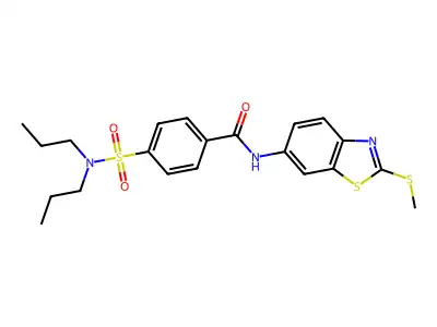4-(N,N-dipropylsulfamoyl)-N-(2-(methylthio)benzo[d]thiazol-6-yl)benzamide structure