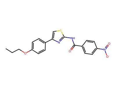 4-nitro-N-[4-(4-propoxyphenyl)-1,3-thiazol-2-yl]benzamide structure