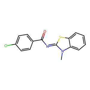 4-chloro-N-(3-methyl-1,3-benzothiazol-2-ylidene)benzamide structure