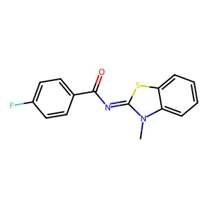 (Z)-4-fluoro-N-(3-methylbenzo[d]thiazol-2(3H)-ylidene)benzamide structure