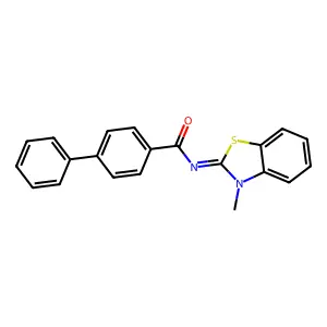 (Z)-N-(3-methylbenzo[d]thiazol-2(3H)-ylidene)-[1,1'-biphenyl]-4-carboxamide structure