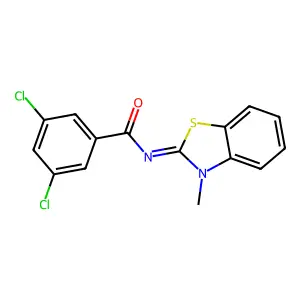 (Z)-3,5-dichloro-N-(3-methylbenzo[d]thiazol-2(3H)-ylidene)benzamide structure