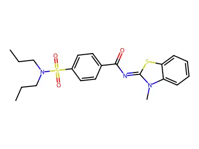 4-(dipropylsulfamoyl)-N-(3-methyl-1,3-benzothiazol-2-ylidene)benzamide structure