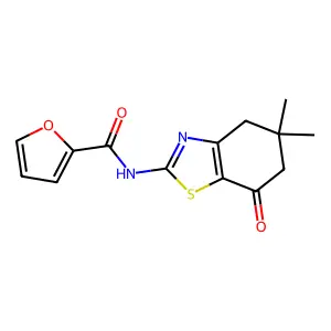 N-(5,5-dimethyl-7-oxo-4,6-dihydro-1,3-benzothiazol-2-yl)furan-2-carboxamide structure