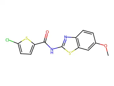 5-chloro-N-(6-methoxy-1,3-benzothiazol-2-yl)thiophene-2-carboxamide structure