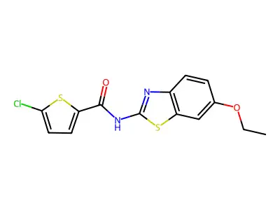 5-chloro-N-(6-ethoxy-1,3-benzothiazol-2-yl)thiophene-2-carboxamide structure
