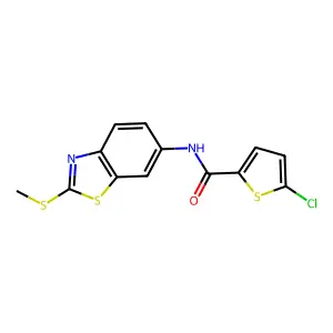 5-chloro-N-(2-(methylthio)benzo[d]thiazol-6-yl)thiophene-2-carboxamide structure