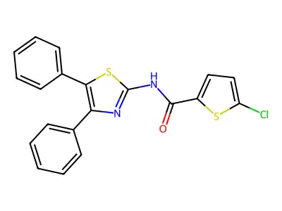 5-chloro-N-(4,5-diphenyl-1,3-thiazol-2-yl)thiophene-2-carboxamide structure
