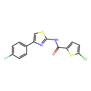 5-chloro-N-(4-(4-fluorophenyl)thiazol-2-yl)thiophene-2-carboxamide structure