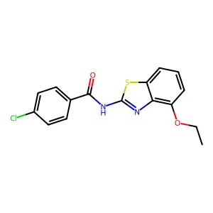 4-chloro-N-(4-ethoxy-1,3-benzothiazol-2-yl)benzamide structure