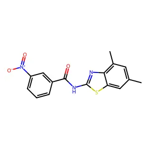 N-(4,6-dimethyl-1,3-benzothiazol-2-yl)-3-nitrobenzamide structure