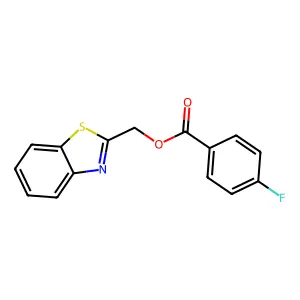Benzo[d]thiazol-2-ylmethyl 4-fluorobenzoate structure