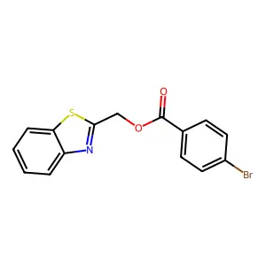 Benzo[d]thiazol-2-ylmethyl 4-bromobenzoate structure