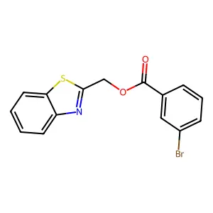 Benzo[d]thiazol-2-ylmethyl 3-bromobenzoate structure