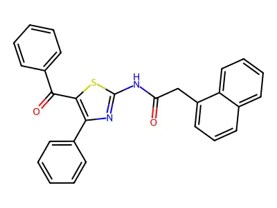 N-(5-benzoyl-4-phenylthiazol-2-yl)-2-(naphthalen-1-yl)acetamide structure