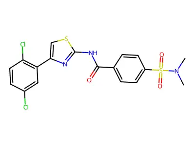 N-[4-(2,5-dichlorophenyl)-1,3-thiazol-2-yl]-4-(dimethylsulfamoyl)benzamide structure