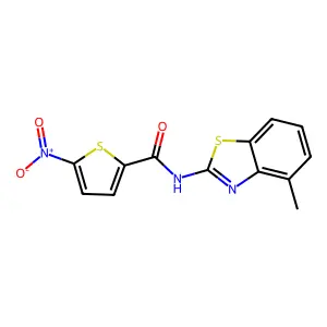 N-(4-methyl-1,3-benzothiazol-2-yl)-5-nitrothiophene-2-carboxamide structure