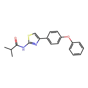 2-methyl-N-[4-(4-phenoxyphenyl)-1,3-thiazol-2-yl]propanamide structure