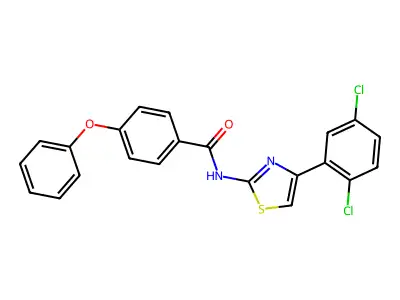 N-[4-(2,5-dichlorophenyl)-1,3-thiazol-2-yl]-4-phenoxybenzamide structure