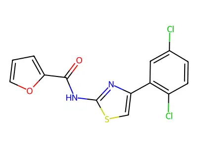 N-[4-(2,5-dichlorophenyl)-1,3-thiazol-2-yl]furan-2-carboxamide structure
