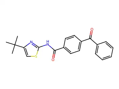 4-benzoyl-N-(4-tert-butyl-1,3-thiazol-2-yl)benzamide structure