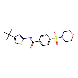 N-(4-(tert-butyl)thiazol-2-yl)-4-(morpholinosulfonyl)benzamide structure