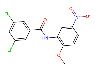 3,5-dichloro-N-(2-methoxy-5-nitrophenyl)benzamide structure