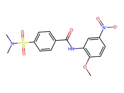 4-(dimethylsulfamoyl)-N-(2-methoxy-5-nitrophenyl)benzamide structure