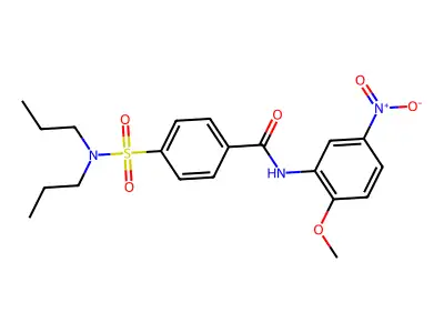 4-(dipropylsulfamoyl)-N-(2-methoxy-5-nitrophenyl)benzamide structure