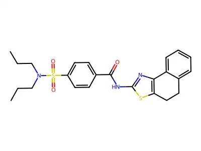 N-(4,5-dihydronaphtho[1,2-d]thiazol-2-yl)-4-(N,N-dipropylsulfamoyl)benzamide structure