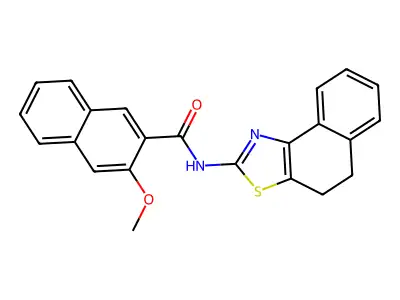 N-(4,5-dihydronaphtho[1,2-d]thiazol-2-yl)-3-methoxy-2-naphthamide structure